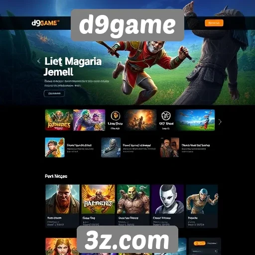 Análise da interface do usuário do site d9game