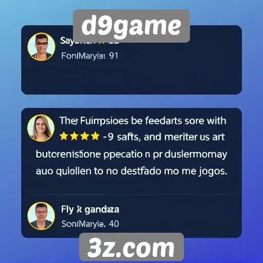 Feedback dos usuários sobre a experiência no d9game